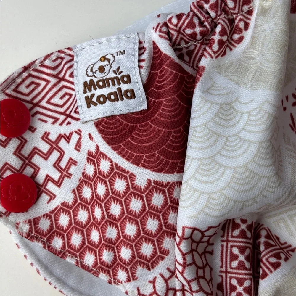 Mama Koala Terra-cotta Red and Ecru Diaper Cover with Mama Koala Insert